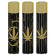 4T. Clipper metal «JET FLAME FUTURE LEAVES»  Exp. 12 encendedores con estuche