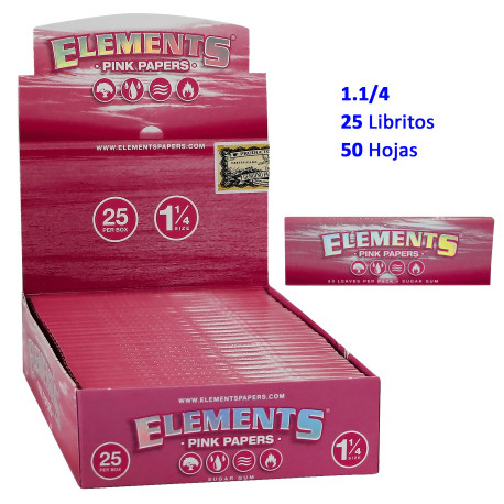 4T. «Elements» Pink 1 1/4 Expositor 25 libritos con 50 hojas papel