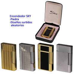 3T. Encendedor de piedra «SKY CLASSIC II» diseños surtidos aleatorios