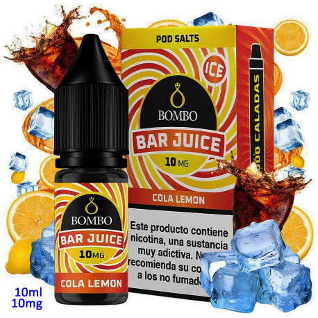 4T. 10ml 10 mg. Cola Lemon Ice Sales de nicotina «Bar Juice by Bombo»