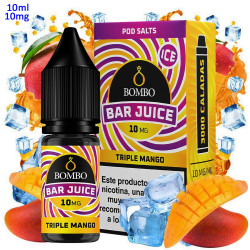 4T. 10ml 10 mg. Triple Mango Ice Sales de nicotina «Bar Juice by Bombo»