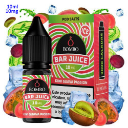 4T. 10ml 10 mg. Kiwi Guava Passion Ice Sales de nicotina «Bar Juice by Bombo»