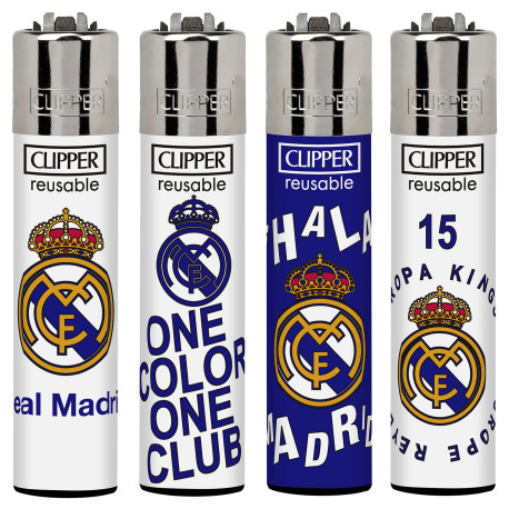 4T. Clipper «HALA MADRID» Expositor con 48 encendedores