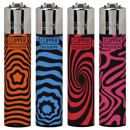 4T. Clipper «GROOVY ILLUSION» Exp. 48 encendedores