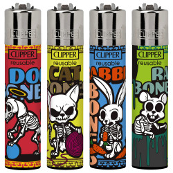 4T. Clipper «DEATH ANIMALS 1» Exp. 48 encendedores