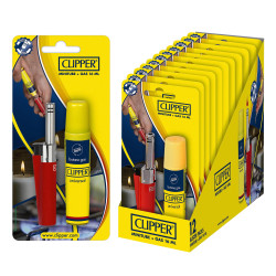 4T. «Clipper» «MINI TUBE SOLID Exp. 12 blisters con encendedor + gas 16 ml.