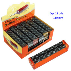 1T. 110mm. Expositor con 12 máquinas acrílicas para liar cigarrillos