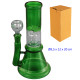 2T. 20 cm. Bong de cristal verde