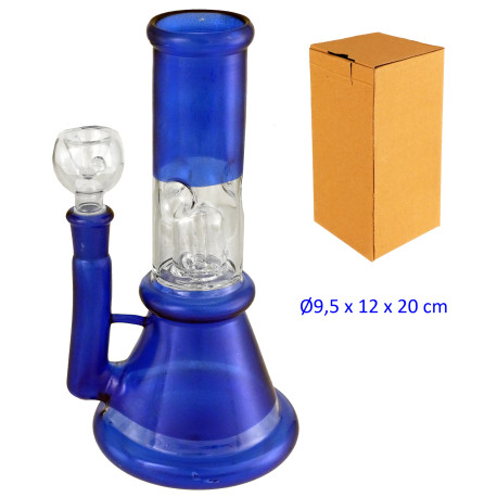 2T. 20 cm. Bong de cristal azul