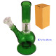 2T. 19 cm. Bong de cristal verde