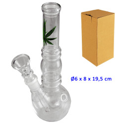 2T. 19,5 cm. Bong de cristal