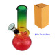 2T. 14,5 cm. Bong de cristal tricolor