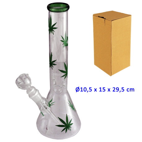 2T. 29,5 cm. Bong de cristal