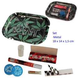 1T. Set con pipa, grinder, bandeja y cenicero