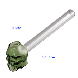1T. 12 cm. Pipa de cristal
