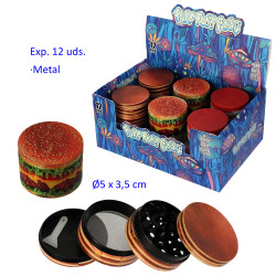 1 T. Ø5 cm. Expositor con 12 grinder metálicos 4 partes