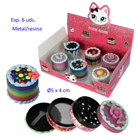 1 T. Ø5 cm. Expositor con 6 grinder metálicos 4 partes