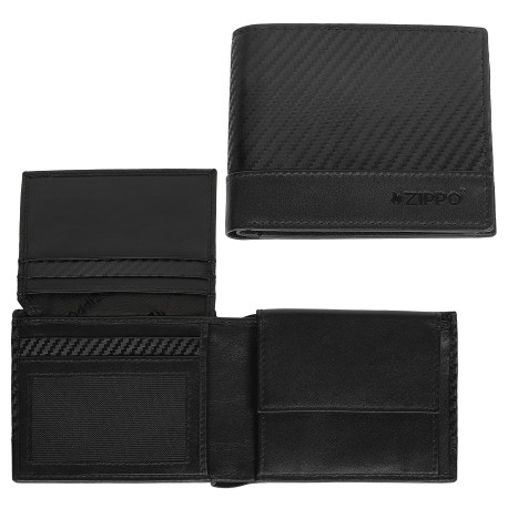 3T. Cartera monedero «Zippo» Carbon