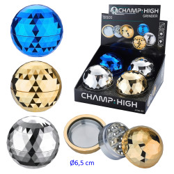 5T. Ø6,5 cm. Expositor con 4 Grinders aluminio «CHAMP-HIGH»