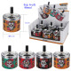 3T. Expositor con 6 ceniceros automáticos «Champ» colorfull skull
