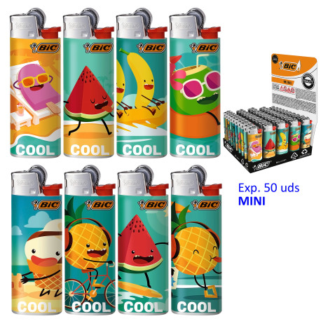 4T. Expositor con 50 encendedores «BIC» Mini «Cool»