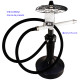 5T. 51 cm Shisha negra de aluminio con base de cristal