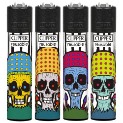 4T. Clipper «MUSHROOMS SKULLS» Exp. 48 encendedores