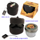1T. Bote de cristal con funda textil y candado