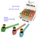 1T. Expositor con 24 pipas de cristal/metal