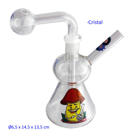 1T. 14,5 cm. Bong de cristal