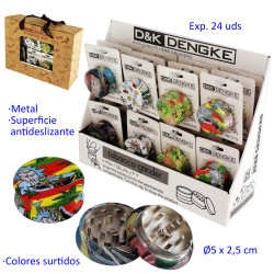 1T. Ø 5 cm. Expositor con 24 Grinders 2 partes