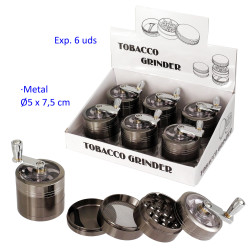 1T. Ø 5 cm. Expositor con 6 Grinders 4 partes