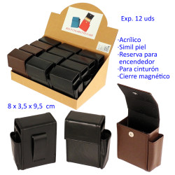 1T. Expositor con 12 tabaqueras simil piel