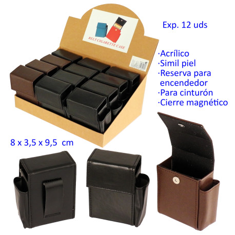 1T. Expositor con 12 tabaqueras simil piel