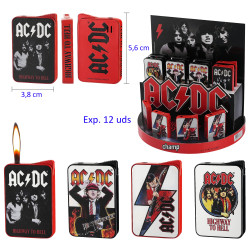 3T. Expositor con 12 encendedores piezo «AC/DC»
