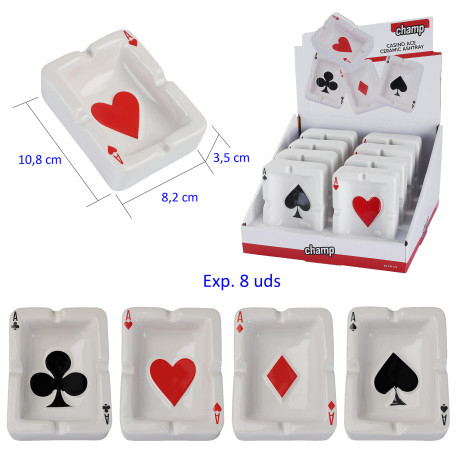 3T. Expositor con 8 ceniceros «Champ» casino