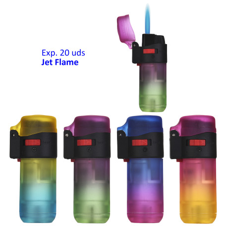 3T. Expositor con 20 encendedores jetflame «Prof» gradient rubber