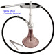 5T. 45 cm Shisha de aluminio con base de cristal