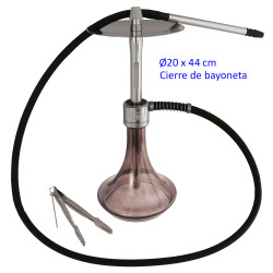 5T. 44 cm Shisha de aluminio con base de cristal
