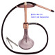 5T. 44 cm Shisha de aluminio oro rosa con base de cristal