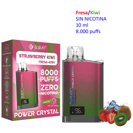 5T.  Strawberry-Kiwi 0 mg. «BALMY POWER CRYSTAL» Vaper desechable