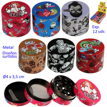 1T. Ø 4 cm. Expositor con 12 Grinders 4 partes