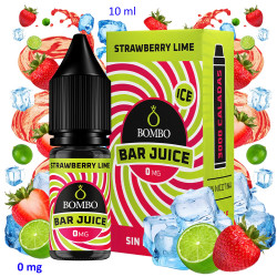 4T. 10ml 0 mg. Strawberry Lime Ice Sales de nicotina «Bar Juice by Bombo»