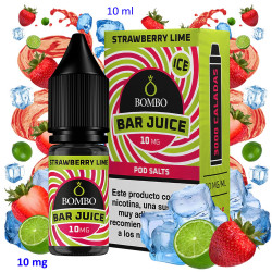 4T. 10ml 10 mg. Strawberry Lime Ice Sales de nicotina «Bar Juice by Bombo»