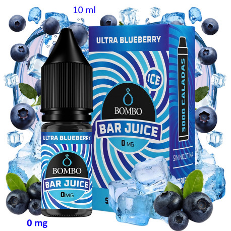 4T. 10ml 0 mg. Ultra Blueberry Ice Sales de nicotina «Bar Juice by Bombo»