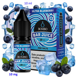 4T. 10ml 10 mg. Ultra Blueberry Ice Sales de nicotina «Bar Juice by Bombo»
