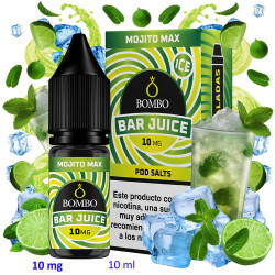 4T. 10ml 10 mg. Mojito Max Ice Sales de nicotina «Bar Juice by Bombo»