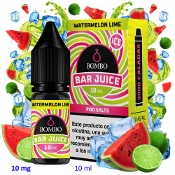 4T. 10ml 10 mg. Watermelon Lime Ice Sales de nicotina «Bar Juice by Bombo»
