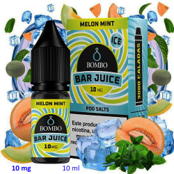 4T. 10ml 10 mg. Melon Mint Ice Sales de nicotina «Bar Juice by Bombo»