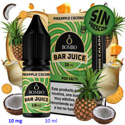 4T. 10ml 10 mg. Pineapple Coconut Sin Frescor Sales de nicotina «Bar Juice by Bombo»